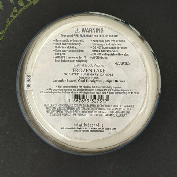 BBW Frozen Lake Bath & Body Works 3 Wick Candle - Picture 10 of 10